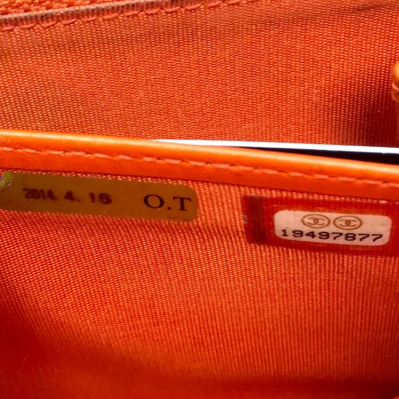 Chanel CoCo Orange Patent Zip Around Wallet - Picture 7 of 7